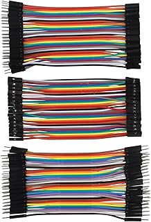 120pcs 10CM 4Inch Multicolored Jumper Wire 40pin Male to Female, 40pin Male to Male, 40pin Female to Female Breadboard Jumper Wires Ribbon Cables Kit