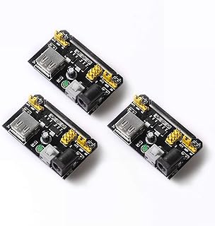 DEVMO 3PCS 3X MB102 Breadboard Power Supply Module Prototype DC 6.5-12V to 3.3V 5V USB Compatible with Ar-duino Bread Board