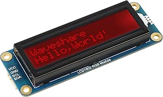 waveshare 1602 LCD Display RGB Module 16x2 Characters 16M Colors RGB Backlight LCD Module, 3.3V/5V Compatible, I2C Bus, for Raspberry Pi/Pi Pico, Jetson Nano Arduino