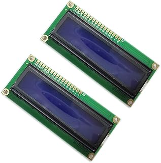 2pcs HD44780 LCD1602 Screen with Backlight LCD Display Module Board 2 x 16 Characters 1602 5v Compatible with Ar-duino Duemilanove Robot 1602A UNO R3 MEGA2560 Nano Due Raspberry Pi