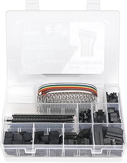 1550PCS 2.54mm Pitch Wire-to-Wire Dupont Connector Kit, Includes Pin Headers, Jumper Wire, Crimp Pins for RC Servo, Arduino, SMT, SATA, EPS, PCIE, Battery Balancer
