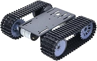 RELAND SUN TP101 Premium Robot Tracked Tank Car Chassis Starter Kit with DC Motor (Black)