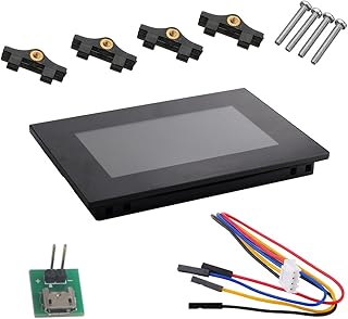 Nextion Intelligent 5 inch HMI Display 5V Capacitive Touch Screen 800x480 TFT LCD w/Enclosure Case for Arduino ESP32 (NX8048P050-011C-Y)