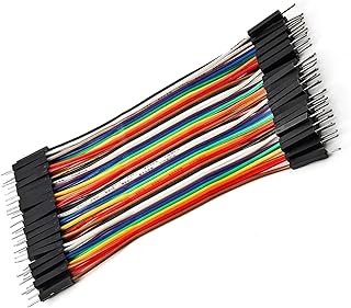 40 PCS 10 CM (3.9 in) Breadboard Jumper Wires Wire Length Optional Dupont Cable Assorted Kit Male to Male Multicolored Ribbon Cables