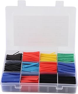 750Pcs 2:1 Heat Shrink Tubing Kit Electrical Wire Cable Wrap Assortment Electric Insulation Heat Shrink Tube Kit with Box 5 Colors and 12 Sizes for Electronic Components