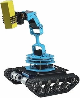 6 DOF Robot Arm RC Tracked Robot, Assembled TS100 Smart Tank Car Educational Tank Chassis Robot Toy