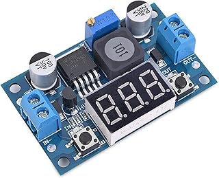 LM2596 Adjustable DC-DC Step-Down Buck Converter Module with LED Voltmeter Display, Voltage Regulator 4.0-40V Input to 1.25-37V Output Power Supply Module
