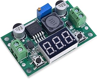 LM2596 DC-DC Buck Converter Voltage Regulator Adjustable 4.0-40V to 1.25-37V 2A Power Supply Module with LED Voltmeter Display