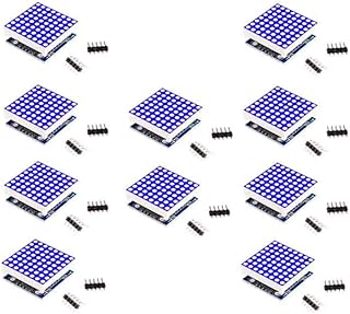 10PCS MAX7219 Blue 8x8 Dot Matrix LED Display Module 5V MCU Control MAX7219 8 * 8 LED Dot Matrix DIY Kit