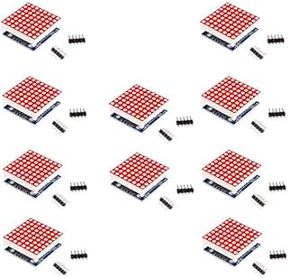 10PCS MAX7219 Red 8x8 Dot Matrix LED Display Module 5V MCU Control MAX7219 8 * 8 LED Dot Matrix DIY Kit