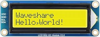 LCD1602 I2C Module, 32 Characters LCD, I2C Communication, Compatible with 3.3V/5V, Backlight Adjustable, Supports Raspbery Pi, Raspbery Pi Pico, Jetson Nano, ESP32 and for arduino (Green)