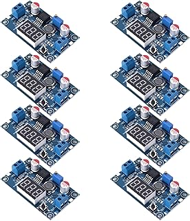 LM2596 DC-DC Buck Converter Voltage Regulator Adjustable DC to DC 4.0-40V to 1.25-37V 2A Power Supply Module with LED Voltmeter Display (8PCS)