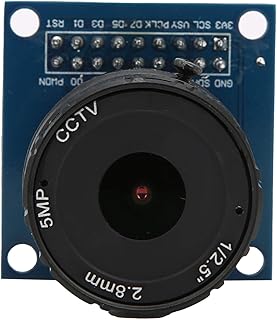 5MP OV7670 Camera Module, DIY Development Kit with Adjustable Macro CS Metal Mount, 2.8mm Manual, High Definition for Clear Pictures, Programmable Image Processing