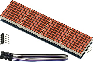 MAX7219 Led Matrix Panel Dot Matrix Module 32x8 4 in 1 LED Display Modules Drive with 5Pin Wires for Arduino Raspberry Pi