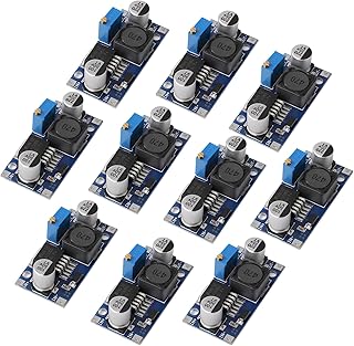 DROK LM2596 Buck Converter, Pack of 10 DC to DC Buck Converter Adjustable Voltage Regulator 3.2-35V to 1.25-34V