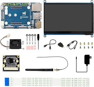 Waveshare RDK X3 AI Module Vision Kit, Compatible with Raspberry Pi CM4, 5 Tops Computing Power, Bundle with CM4 IO Base Board, 7inch Screen and IMX219 Camera, 6 Items,Not Contain RDK X3