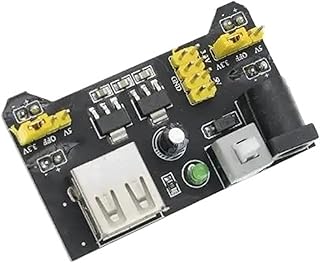 3.3V/5V MB102 Breadboard Power Module+MB-102 830 Points Solderless Prototype Bread Board kit +65 Flexible Jumper Wires(Power Supply Module)