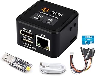 Luckfox PicoKVM IP KVM Mini Remote Control O&M Tool - 1.2G RV1106G3 Linux RISC-V CPU, 256M DDR3 RAM 8GB eMMC, HDMI Video Input HID Signals Output,100Mbps RJ45 Ethernet, I/O SD Card Port (PicoKVM Full)