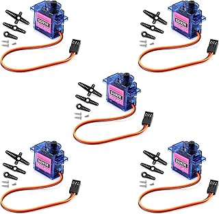 5pcs 360 Degree SG92R 9g Micro Servo Motor Mini Small Analog Servos Motor Metal Gear for Arduino RC Remote Control Aircraft Model