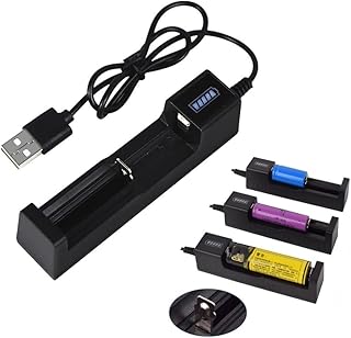 Single Slot 18650 USB Battery Charger Universal Intelligent Fast Battery Suitable for 14500 16650 14650 18500 Rechargeable Lithium Battery Charger