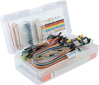 Sensors ICS Buzzer Plus Power Module Solderless Wires Resistors LEDs Transistors Capacitors 830 Tie-Point Breadboard Electronics Having