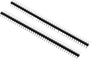 10pcs 40 Pin 1x40 Single Row Male 2.54mm Breakable Pin Header Right Angle Connector Strip Bending
