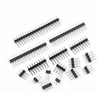2.54mm Single Row Male 2~40P Breakaway P/C/B Board Pin Header Connector Strip Pinheader 2/3/4/5/6/8/10/12/15/20/40Pin(10P(10pcs))