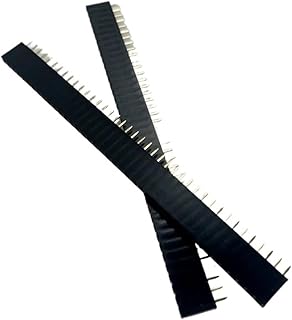 10Pcs 2.54mm 40 Pin 1x40 Single Row Male and Female 2.54 Breakable Pin Header P/C/B- J/S/T Connector STRI(Female 10pcs)