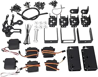 Aramox 6DOF Mechanical Arm Claw Kit, Aluminum Material, 6 Servo Motors for Flexible Grabbing and Handling, Ideal for Education and Maker Projects