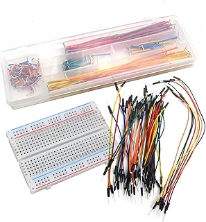 MB102 Breadboard Kit 400/830 Points Prototype Board 65 Jumper Wires U-Shaped Solderless Breadboard Jumper Cables(400 Tie and Kit 1)