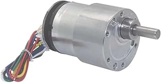 520 Gear Motor Encoder DC 6V 12V High Torque All Metal Reduction 20-1000RPM Electric Reducer(with Bracket,6V 200 RPM)