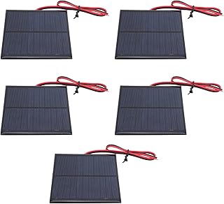 Mini Solar Panel, 6V 0.88W, DC5.5V 160mA, 90x80mm, 30cm Cable - Compact Small Panels For DIY Solar Kits And Educational Experiments