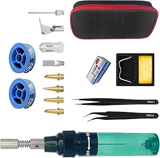16 in 1 Cordless Butanes Soldering Iron Kits Blows Torch Welding Pen Burners for Model Assembly and Home Craft Tasks Automotive Electronics Repair
