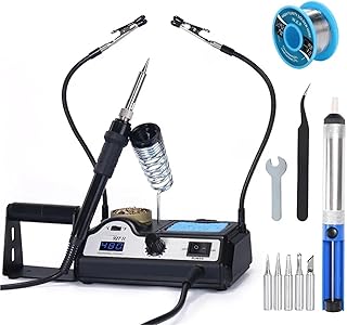 927-II 2 Helping Hands Electric Soldering Iron Station Digital Display 60W Soldering Iron Kit Temperature Adjust Welding Too