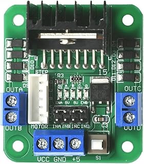 L298N Driver Board Module Stepper Motor Car Robot Breadboard Peltier High Power L298 DC(Green)