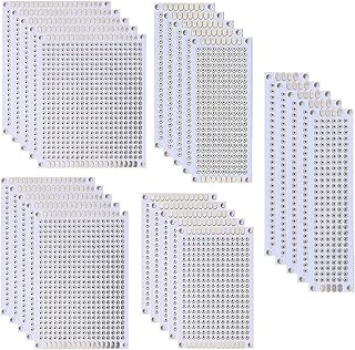 5/10PCS PCB Board Prototype Board White 2x8/3x7/4x6/5x7/7x9cm Double Sided Circuit Boards for DIY Soldering Project(5PCS,White 7x9)