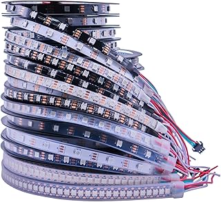 DC5V WS2812B Smart Led Strip 30/60/74/96/144Leds/m WS2812 Black/White PCB Individuaily Addressable Light Tape IP30/65/67(White PCB,2m 60 IP67)