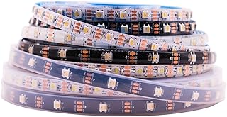 SK6812-RGBW 4 in 1 Led Strip Similar WS2812B 30 60 144LEDs/m Individual Addressable IC RGBWW Led Lights IP30 IP65 IP67 DC5V(RGBCW,Black PCB_4M 60 IP67)