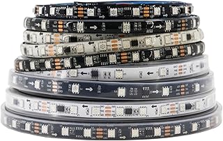 WS2812B WS2815 5050 Individually Addressable LED Strip WS2811 WS2812 30/60/144Leds/Pixels/m Smart Light DC5V/12V(Black PCB,DC12V WS2811_1M 60 IP65)