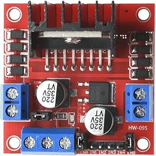 L298N Driver Board Module Stepper Motor Car Robot Breadboard Peltier High Power L298 DC(Red)