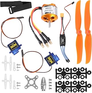 HUIOP SG90 9G Micro Servo,2212 KV2200 Motor, 6035 Propeller, 30A ESC, XT60 Set, for RC Aircraft Accessory with Plastic and Metal Material, Shown, Wonderful Accessory for