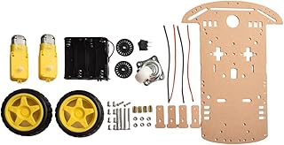 Smart Robot Car Chassis Kit with 2WD Gear Motors and Speed Encoders for Arduino Projects Plastic and Metal Construction for DIY Automation Learning