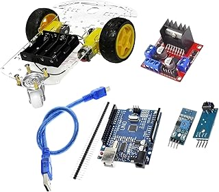 2WD Programmable Robot Car Chassis Set with Development Board and Battery Box Line Tracking Robot