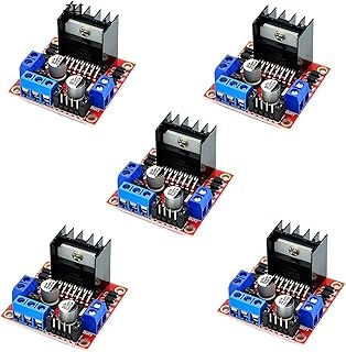 5PCS L298N Motor Drive Controller Board L298 DC Dual H Bridge Robot Stepper Motor Control Drives Module for Smart Car Stepper Driver Board