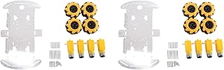 2X Smart Robot Car Kit Four-Wheel Smart Mecanum Wheel Single-Layer Aluminum Alloy Car Chassis DIY Assembly Kit