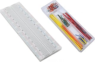 MB102 Breadboard Kit 400/830 Points Prototype Board 65 Jumper Wires U-Shaped Solderless Breadboard Jumper Cables(830 Tie and 140PCS)