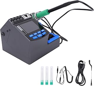 Soldering Station 200W 2.4-Inch HD Screen Digital Display Temperature Range Soldering Iron Station Kit 3 Channel 8 Tips Storage Holes 3.35lb Hot Air Soldering Pump