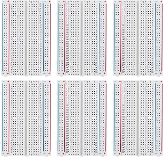 Breadboards Kit Include 830/400/170 Point Solderless Breadboards for Proto Shield Distribution Connecting Blocks(6pcs 400pin)