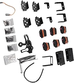 6DOF Robot Mechanical Arm Clamp Claw Kit Manipulator Industrial Parts for College Teaching IDY Production Aluminum Black 6 Servo Motors Flexible Steering