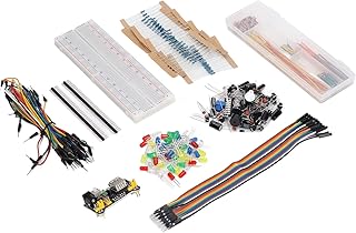 Dioche Electronics Component Kit Starter - Fun Assortment with 830 Tie Points Breadboard for R3, & STM32 - Over 400 Pieces for Easy Electrical Experiments